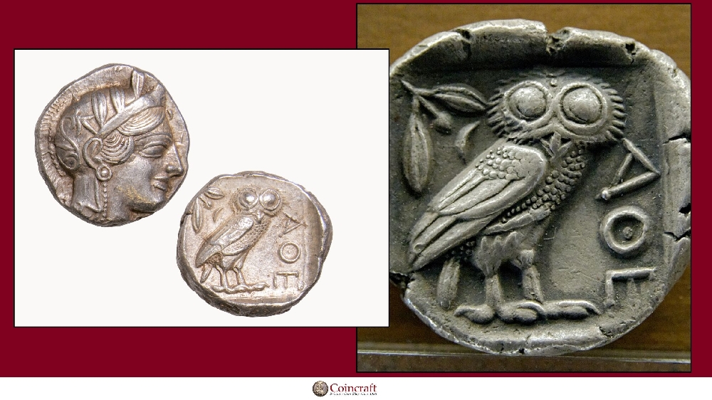 Greek Coin Dedicated owl of Athens - Coincraft